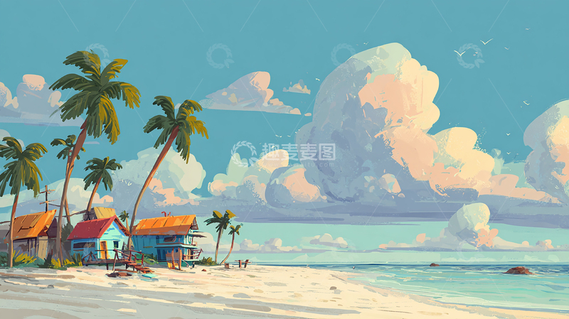 高清大图下载【趣麦麦图】棕榈海岸的诗意居所