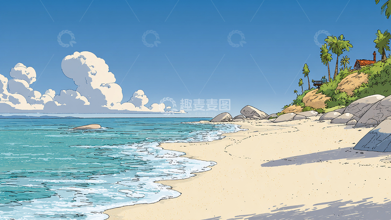 高清大图下载【趣麦麦图】云端下的碧蓝秘境