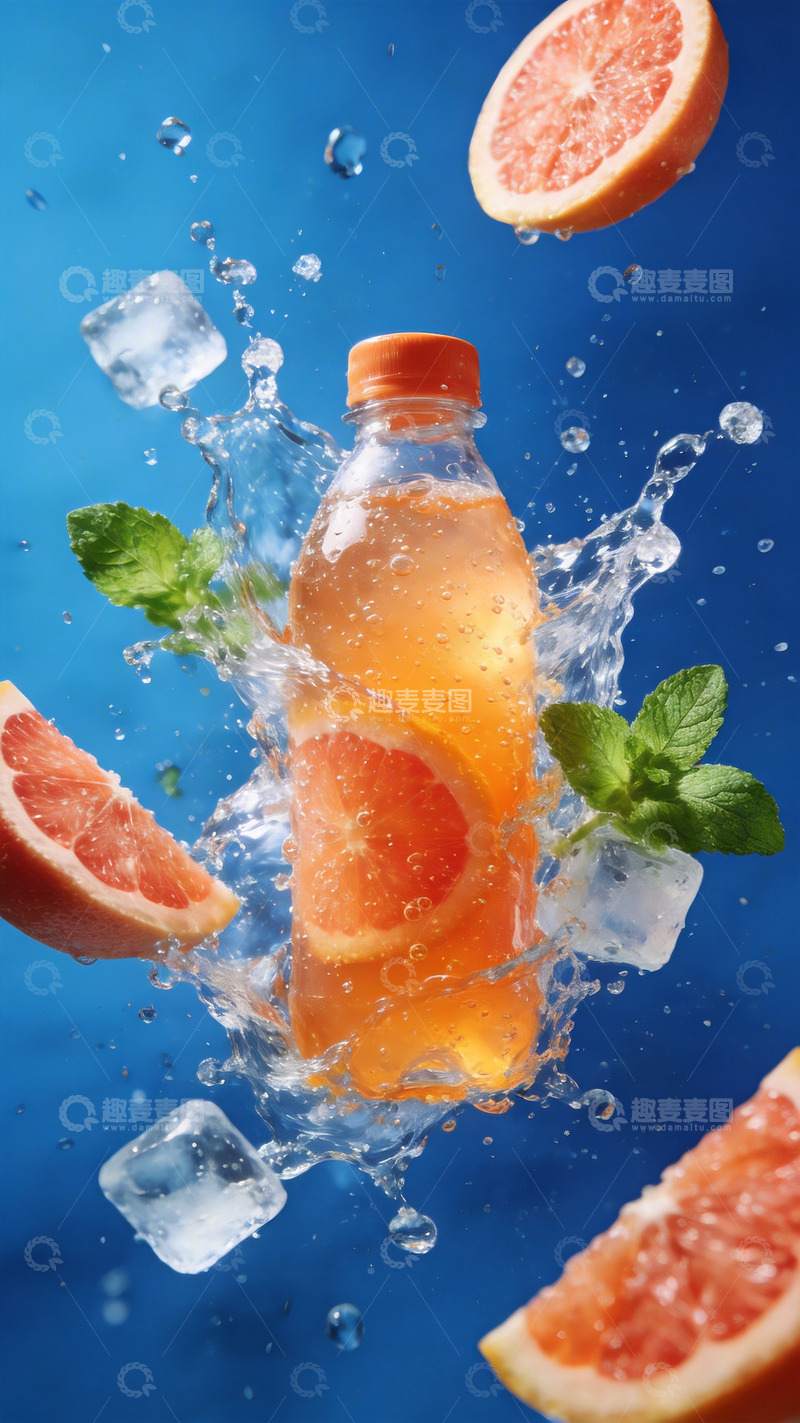 高清大图下载【趣麦麦图】西柚汽水创意摄影1
