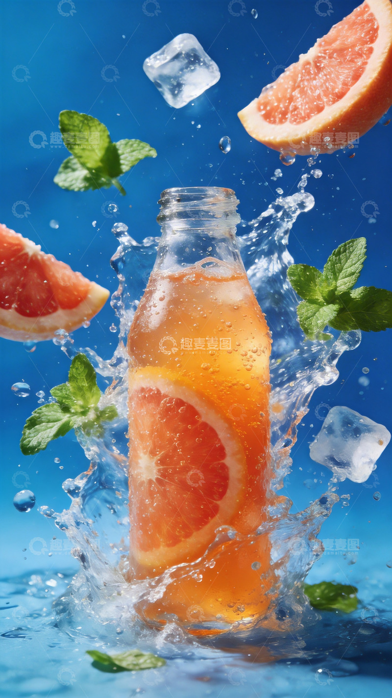 高清大图下载【趣麦麦图】西柚汽水创意摄影4
