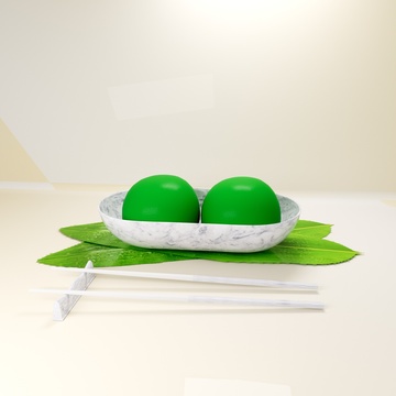 简约风格清明节寒食节青团