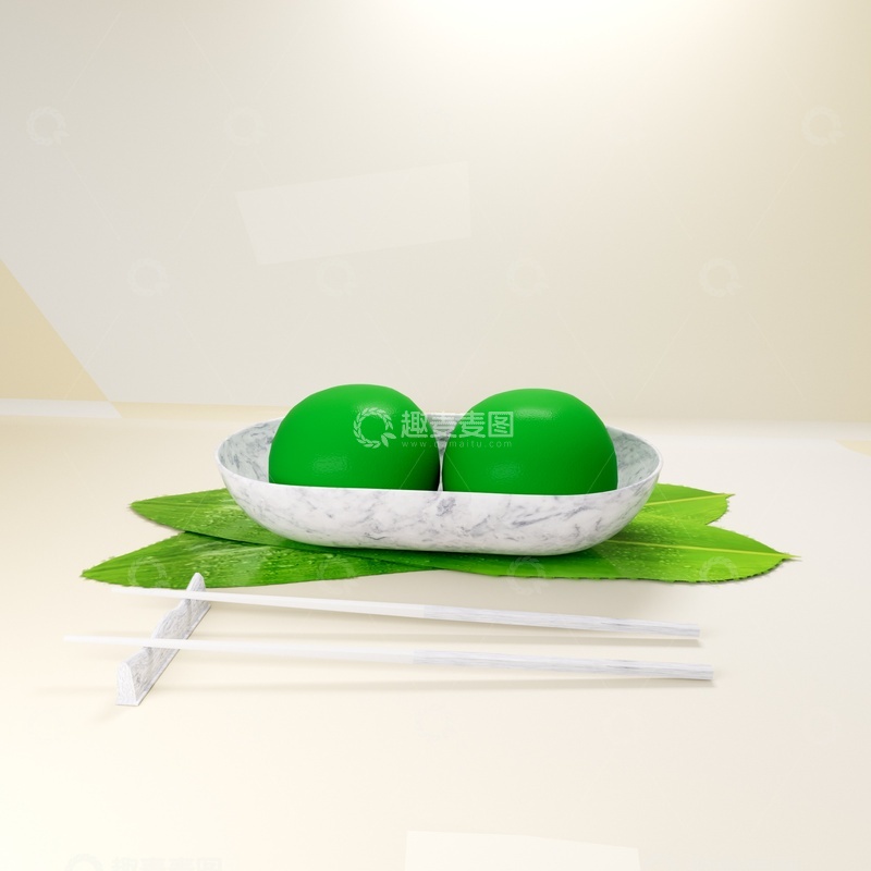 源文件下载【趣麦麦图】简约风格清明节寒食节青团