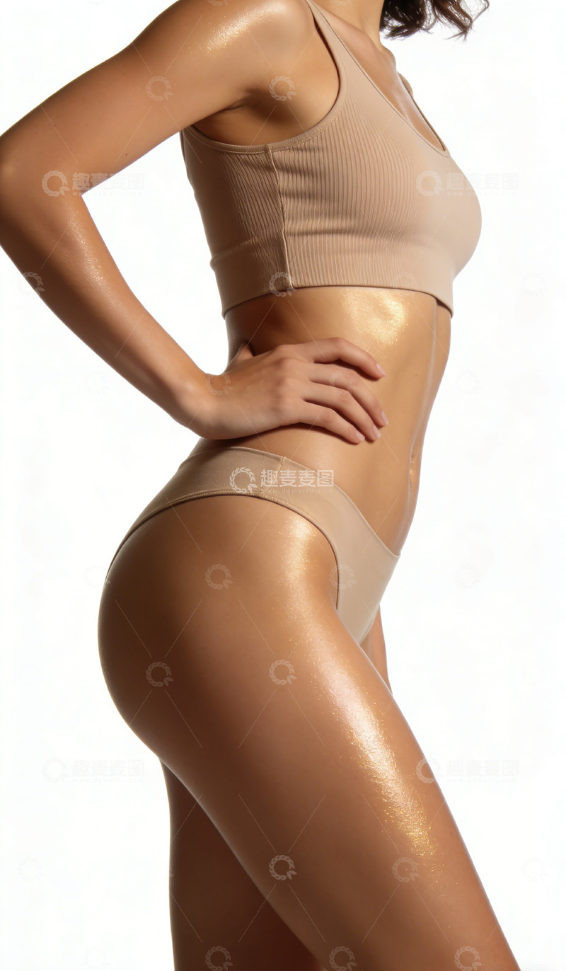 高清大图下载【趣麦麦图】健身模特展示性感内衣