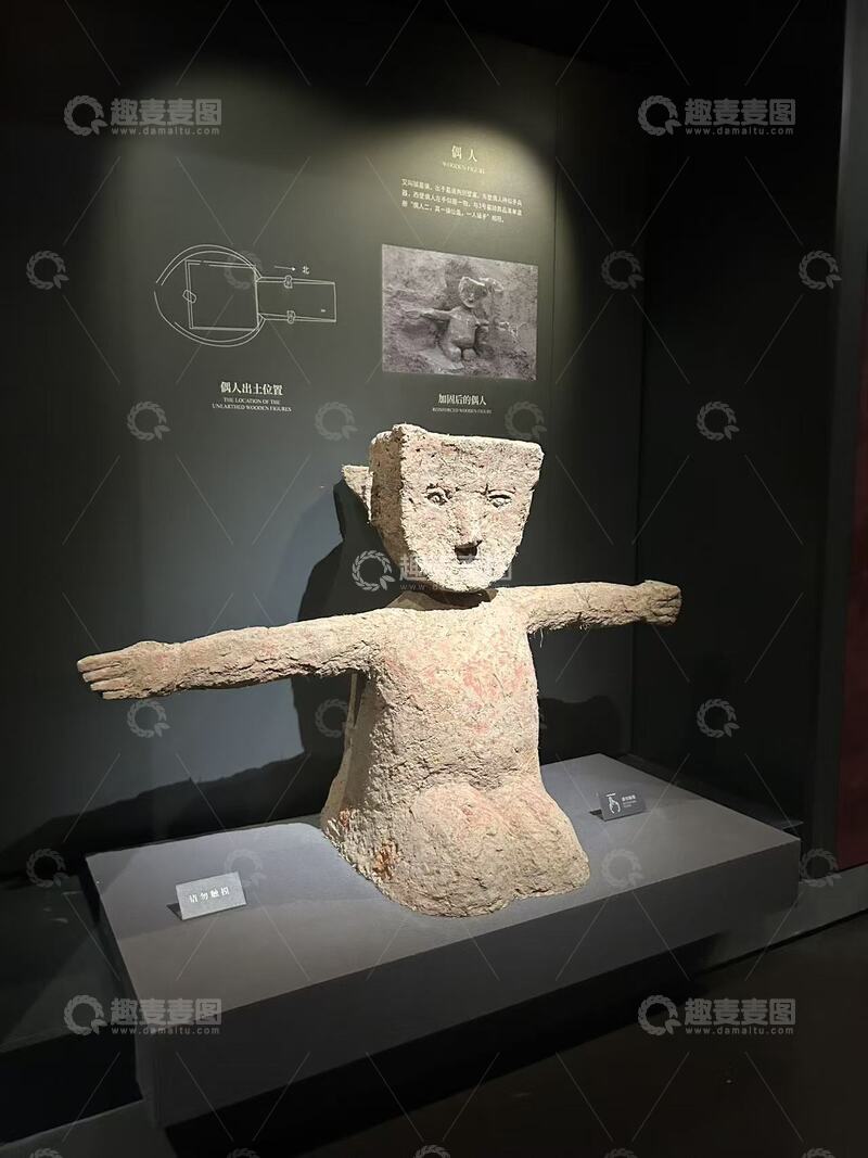 高清大图下载【趣麦麦图】古石雕人像展品