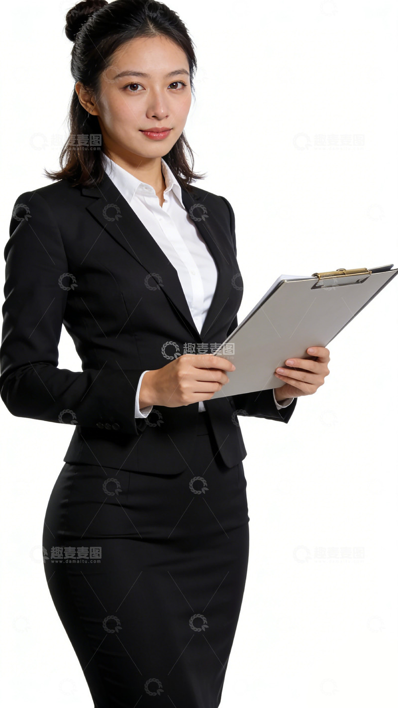 高清大图下载【趣麦麦图】职业女性拿文件夹形象照
