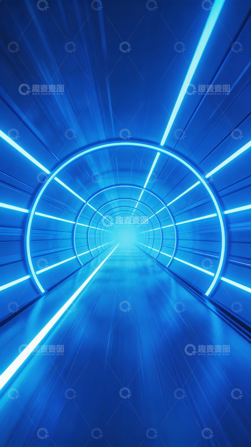 高清大图下载【趣麦麦图】科技未来感隧道视觉