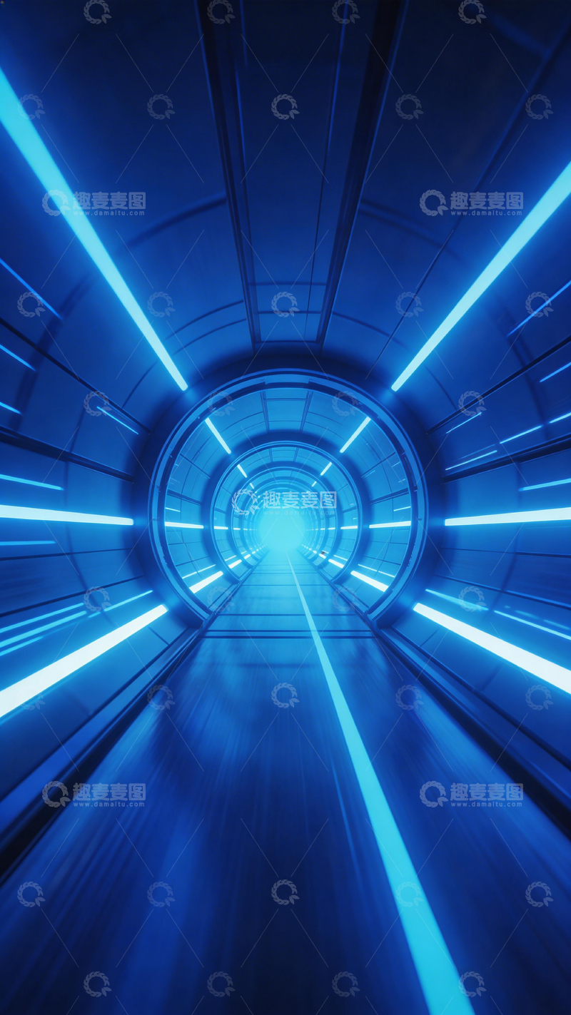高清大图下载【趣麦麦图】未来科技隧道视觉效果