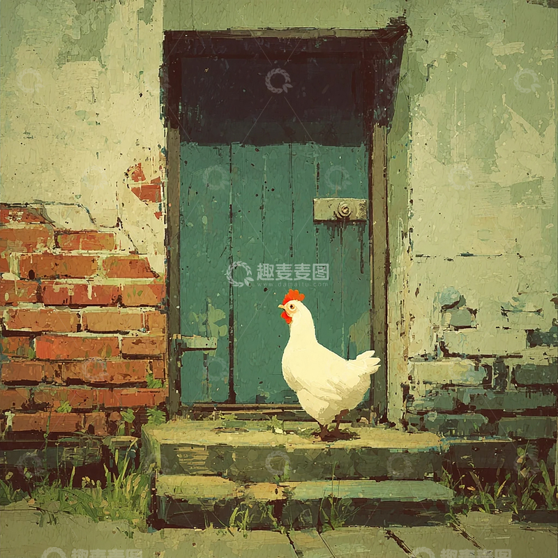 高清大图下载【趣麦麦图】古巷深处的白羽奇迹