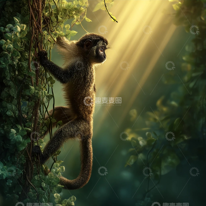 高清大图下载【趣麦麦图】丛林深处的孤独守望者