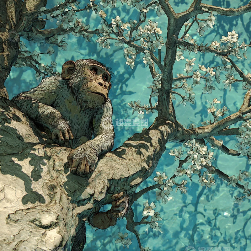 高清大图下载【趣麦麦图】树梢之上的神秘守望者