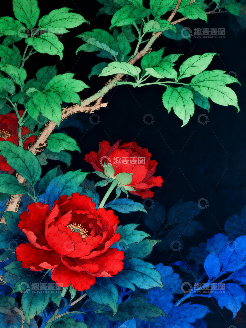 高清大图下载【趣麦麦图】国风韵味的插画