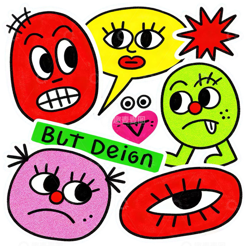 高清大图下载【趣麦麦图】涂鸦素材图案