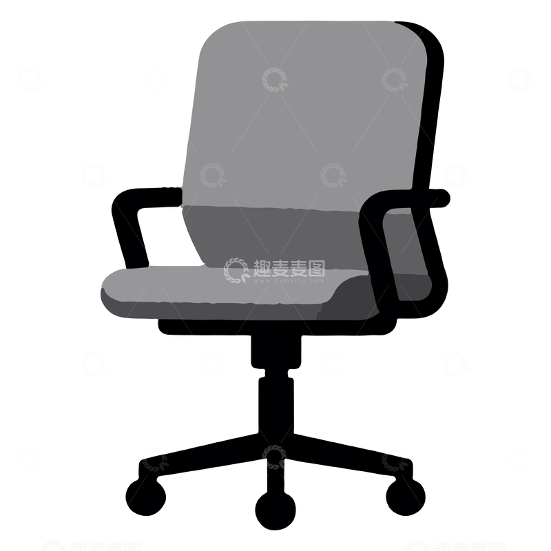 源文件下载【趣麦麦图】简约办公椅矢量图