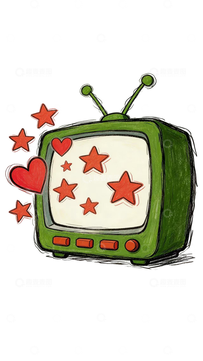 高清大图下载【趣麦麦图】新丑风复古电视机