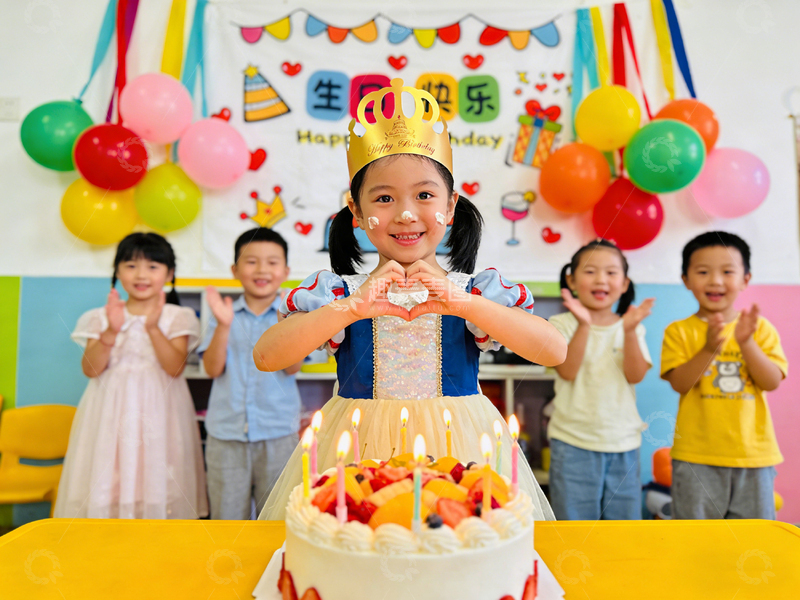 高清大图下载【趣麦麦图】儿童生日派对欢乐场景