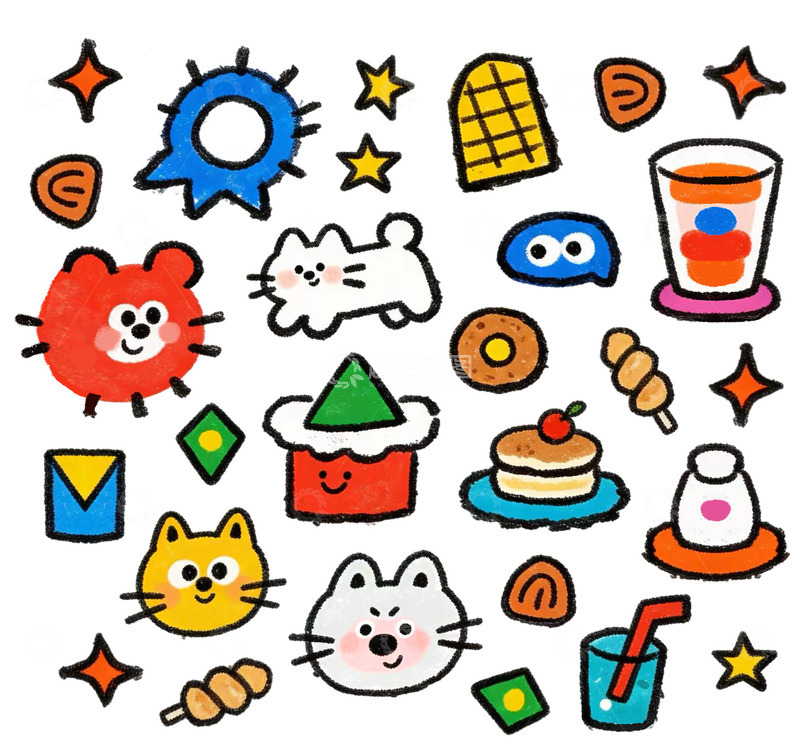 高清大图下载【趣麦麦图】新丑风小图案