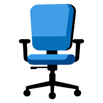 蓝色办公椅矢量图