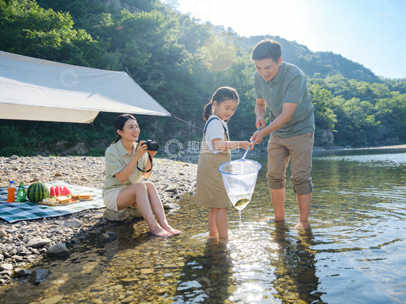 高清大图下载【趣麦麦图】户外野餐亲子活动
