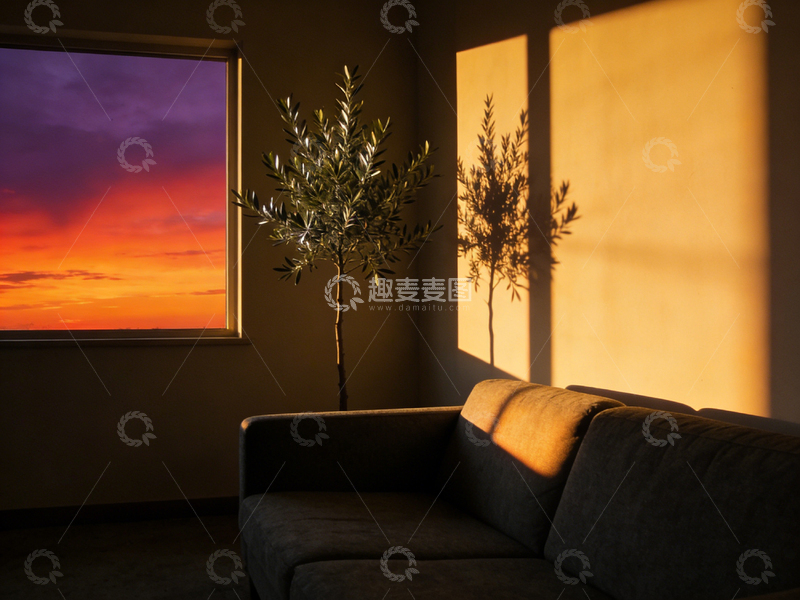 高清大图下载【趣麦麦图】温馨日落家居装饰设计图