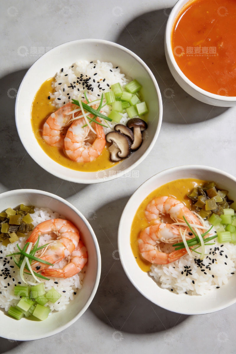 高清大图下载【趣麦麦图】红酸汤鲜虾泡饭1
