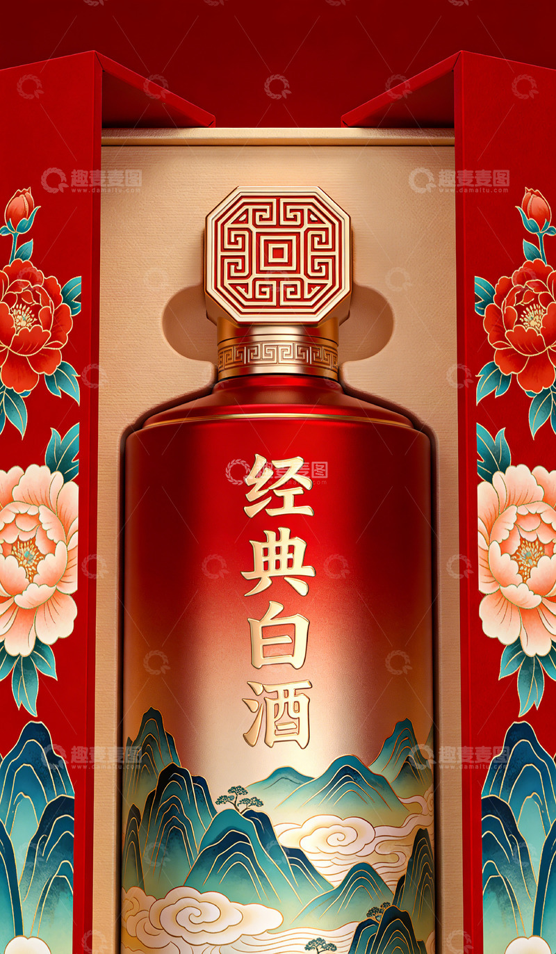 高清大图下载【趣麦麦图】经典白酒国风包装设计
