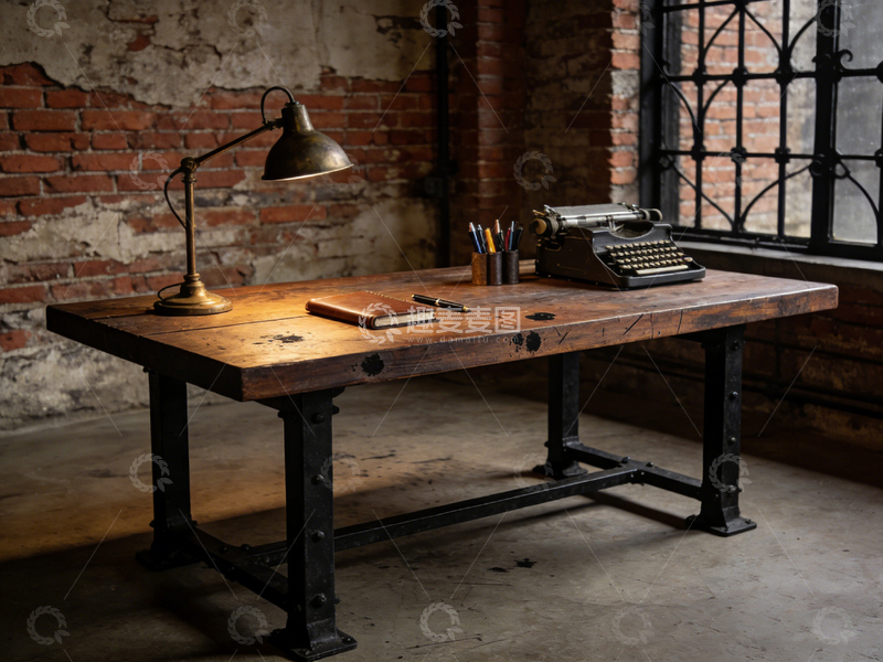 高清大图下载【趣麦麦图】复古工业风格工作台