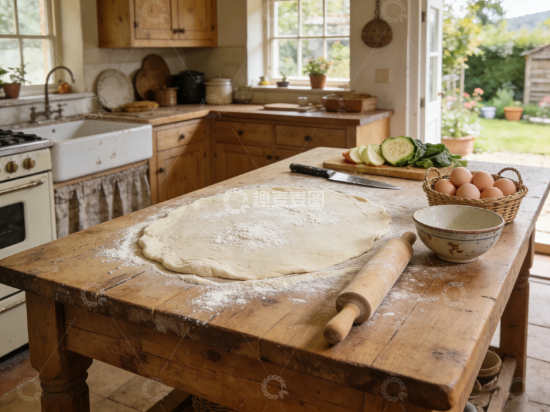 高清大图下载【趣麦麦图】田园风格厨房烘焙场景
