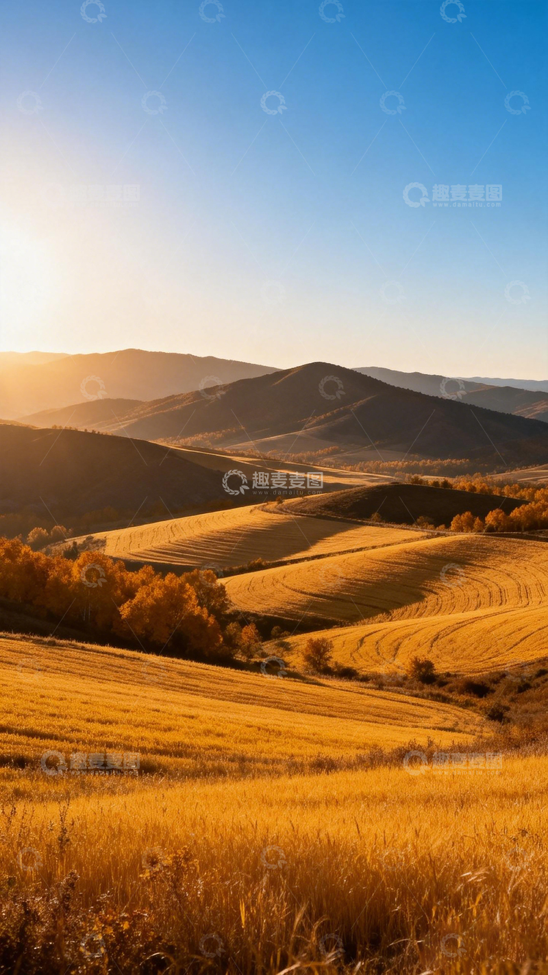 高清大图下载【趣麦麦图】金秋田园风光1