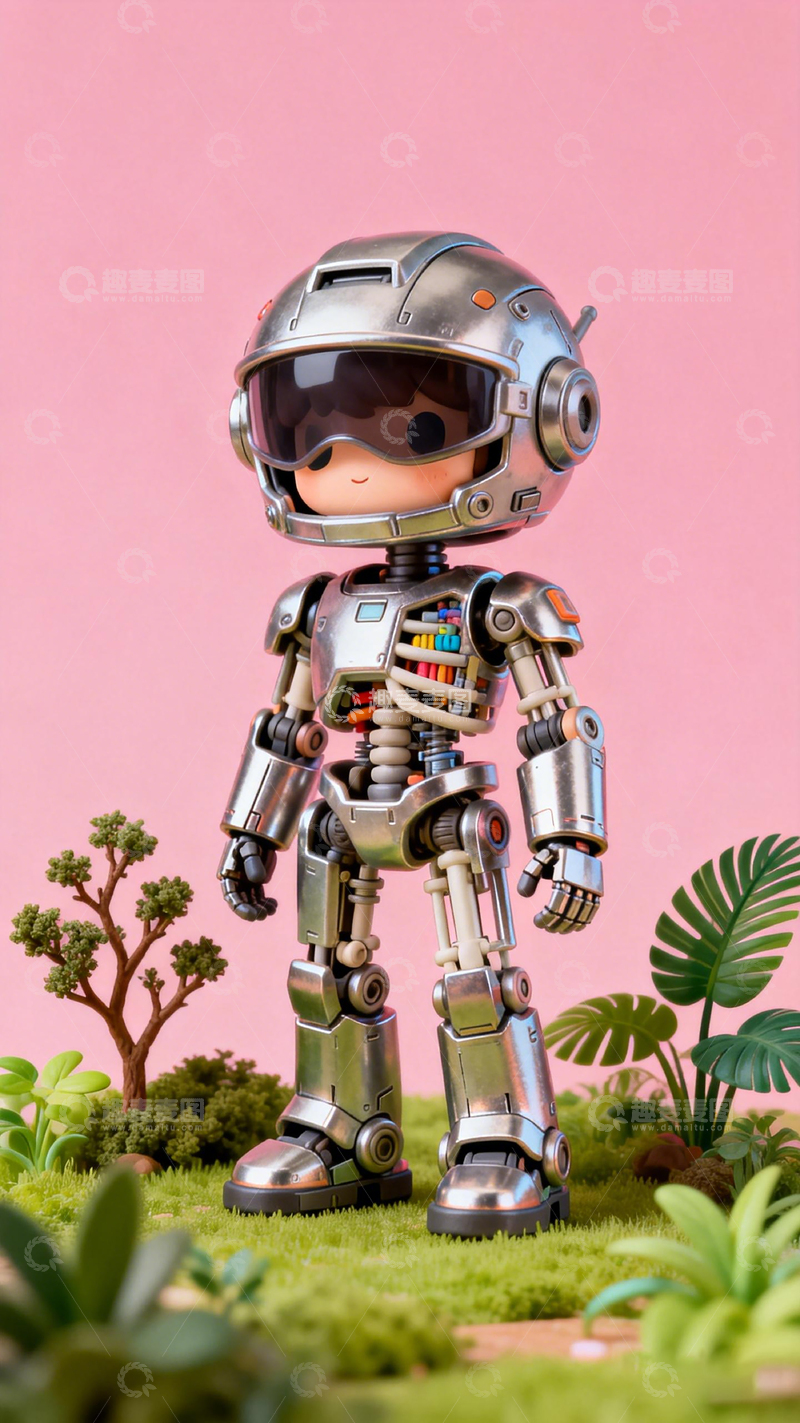 高清大图下载【趣麦麦图】金属机器人玩具摄影