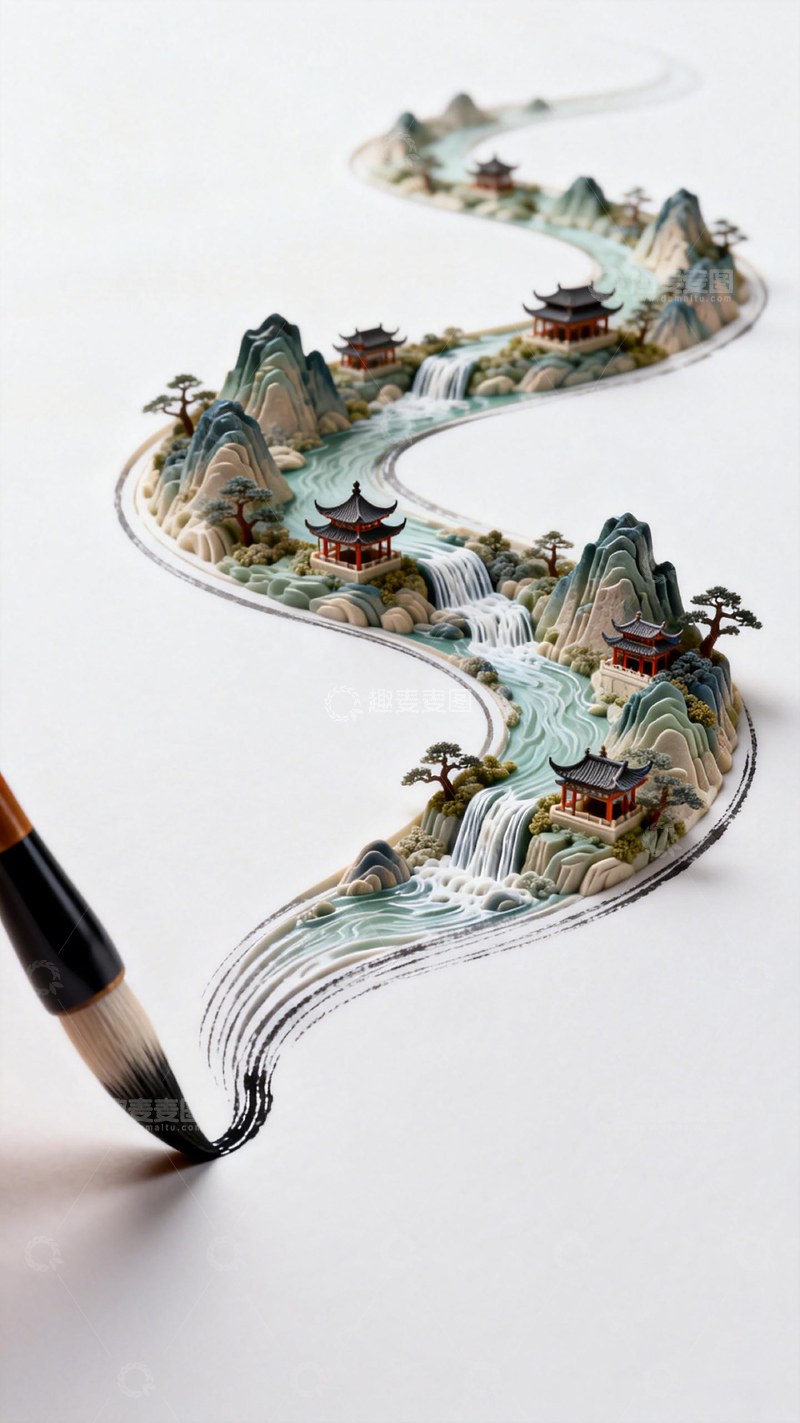 高清大图下载【趣麦麦图】中国风景剪纸艺术