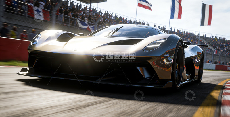 高清大图下载【趣麦麦图】赛车游戏超跑场景