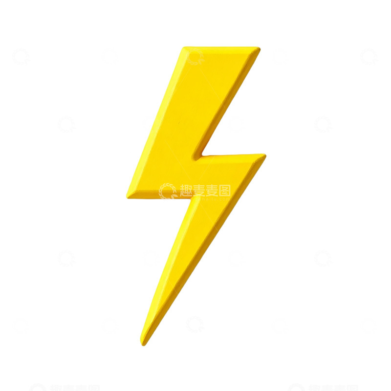 高清大图下载【趣麦麦图】闪电之魂：黄色能量的符号