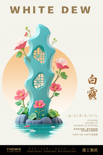 白露园艺装饰设计海报