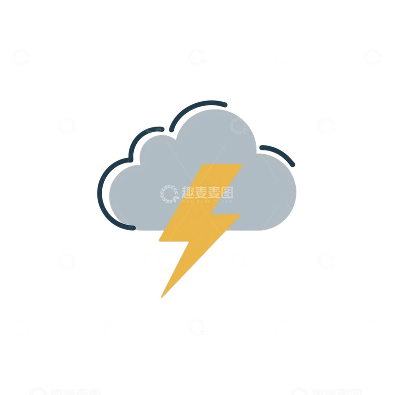 高清大图下载【趣麦麦图】暴风骤雨中的雷电交响