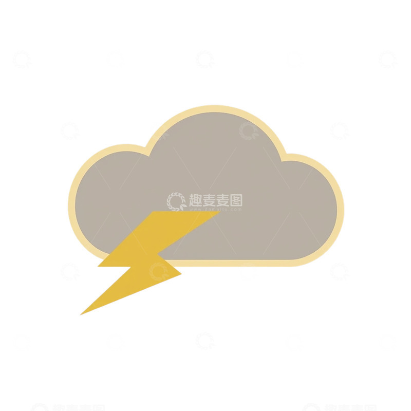 高清大图下载【趣麦麦图】暴风雷鸣乌云掩映天地