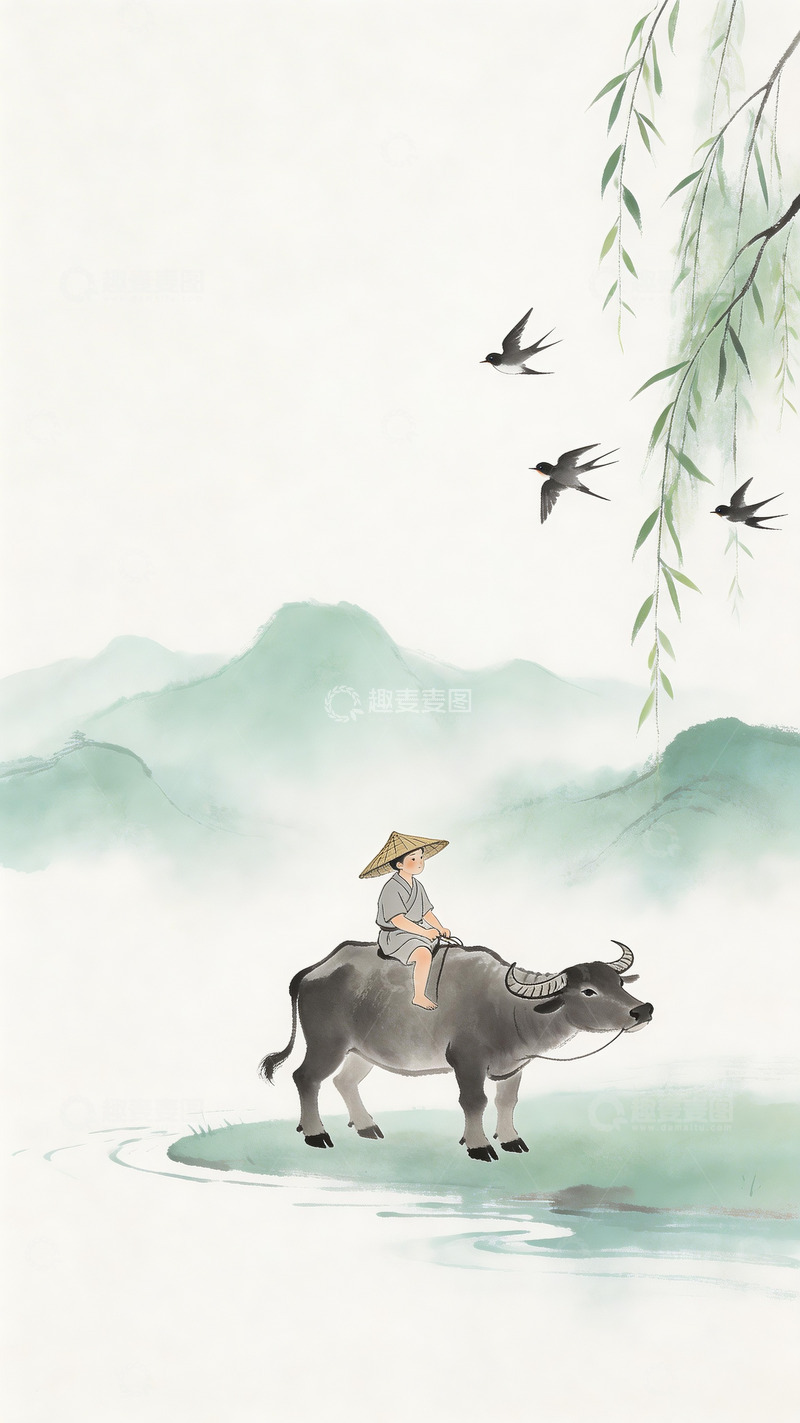 高清大图下载【趣麦麦图】清明节竖版商业海报