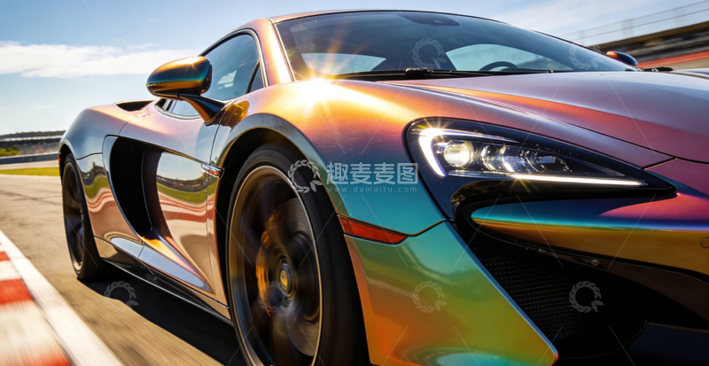 高清大图下载【趣麦麦图】彩虹跑车赛道风采