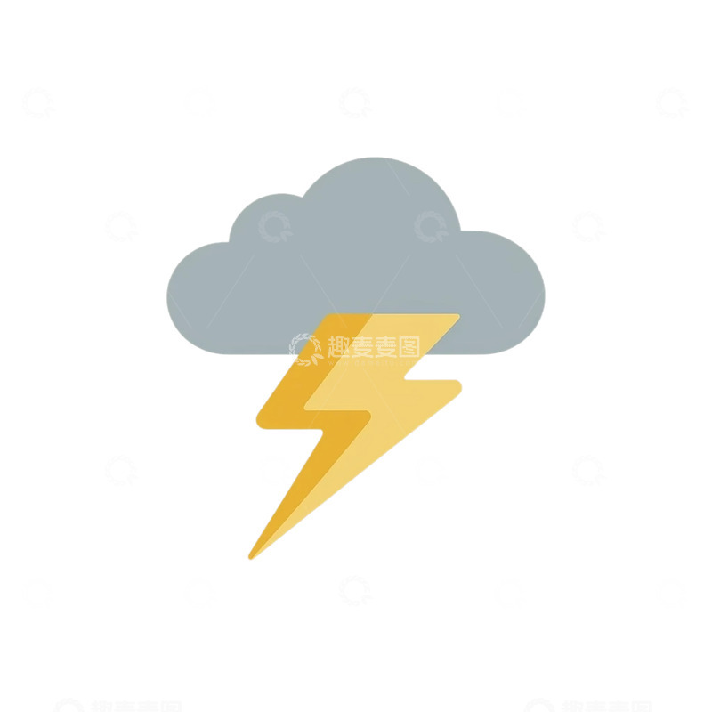 高清大图下载【趣麦麦图】暴风云中闪电的孤独舞者