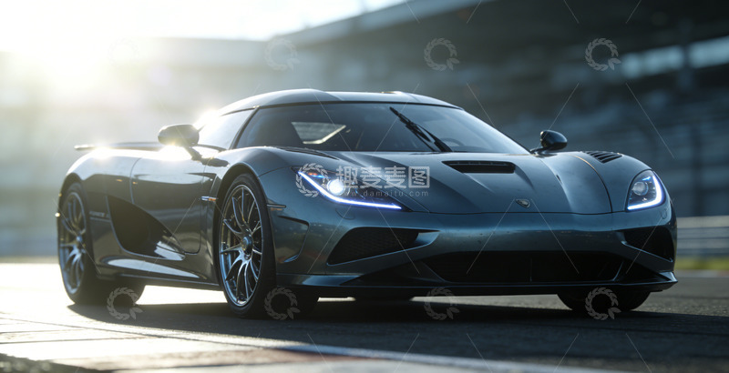 高清大图下载【趣麦麦图】跑车高速行驶震撼画面
