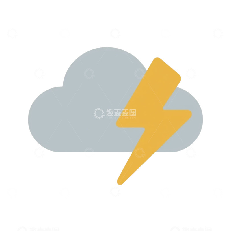 高清大图下载【趣麦麦图】暴风雷鸣中的灰色乌云