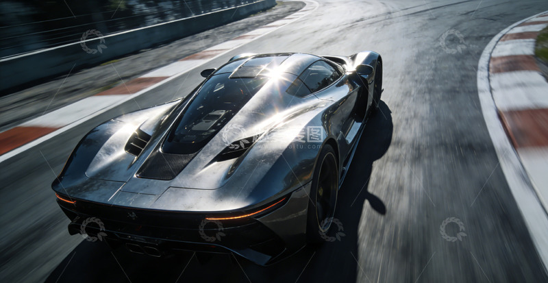 高清大图下载【趣麦麦图】高速跑车赛道驰骋