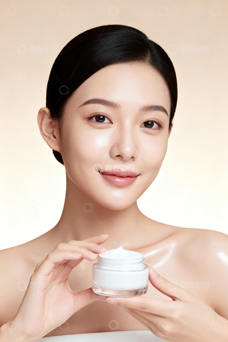 高清大图下载【趣麦麦图】高级感美妆护肤广告模特4