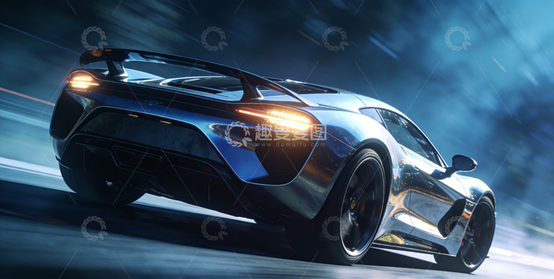 高清大图下载【趣麦麦图】高速跑车游戏场景渲染图