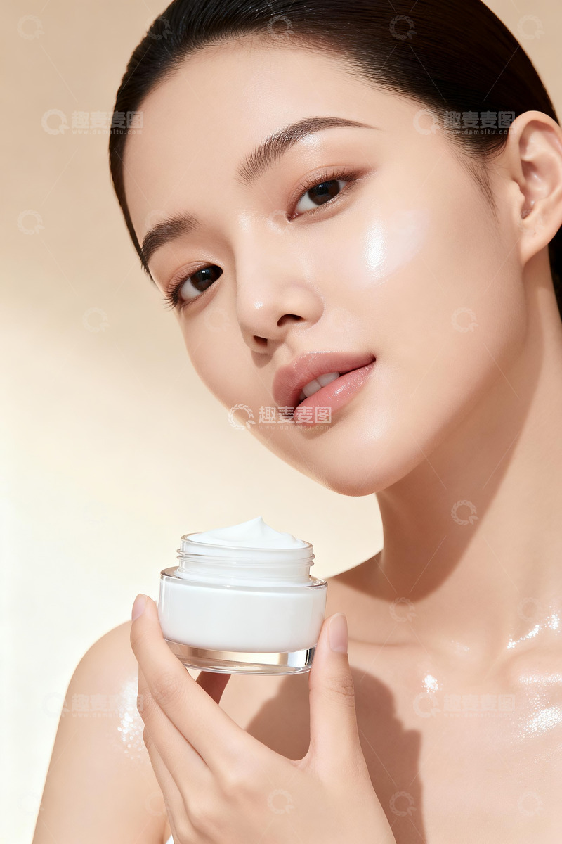 高清大图下载【趣麦麦图】高级感美妆护肤广告模特3