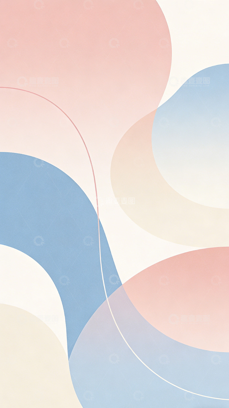 高清大图下载【趣麦麦图】简约抽象圆形图案壁纸