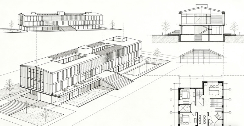 高清大图下载【趣麦麦图】建筑平面图设计草图