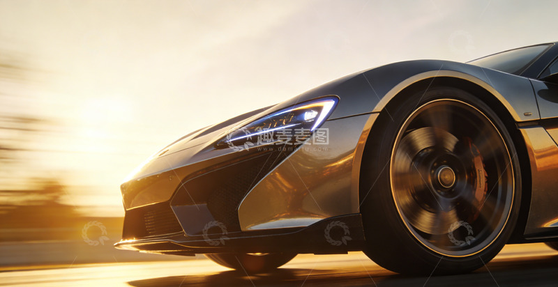 高清大图下载【趣麦麦图】未来感跑车高速行驶场景