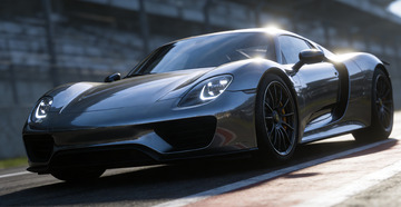 黑色跑车赛道飞驰