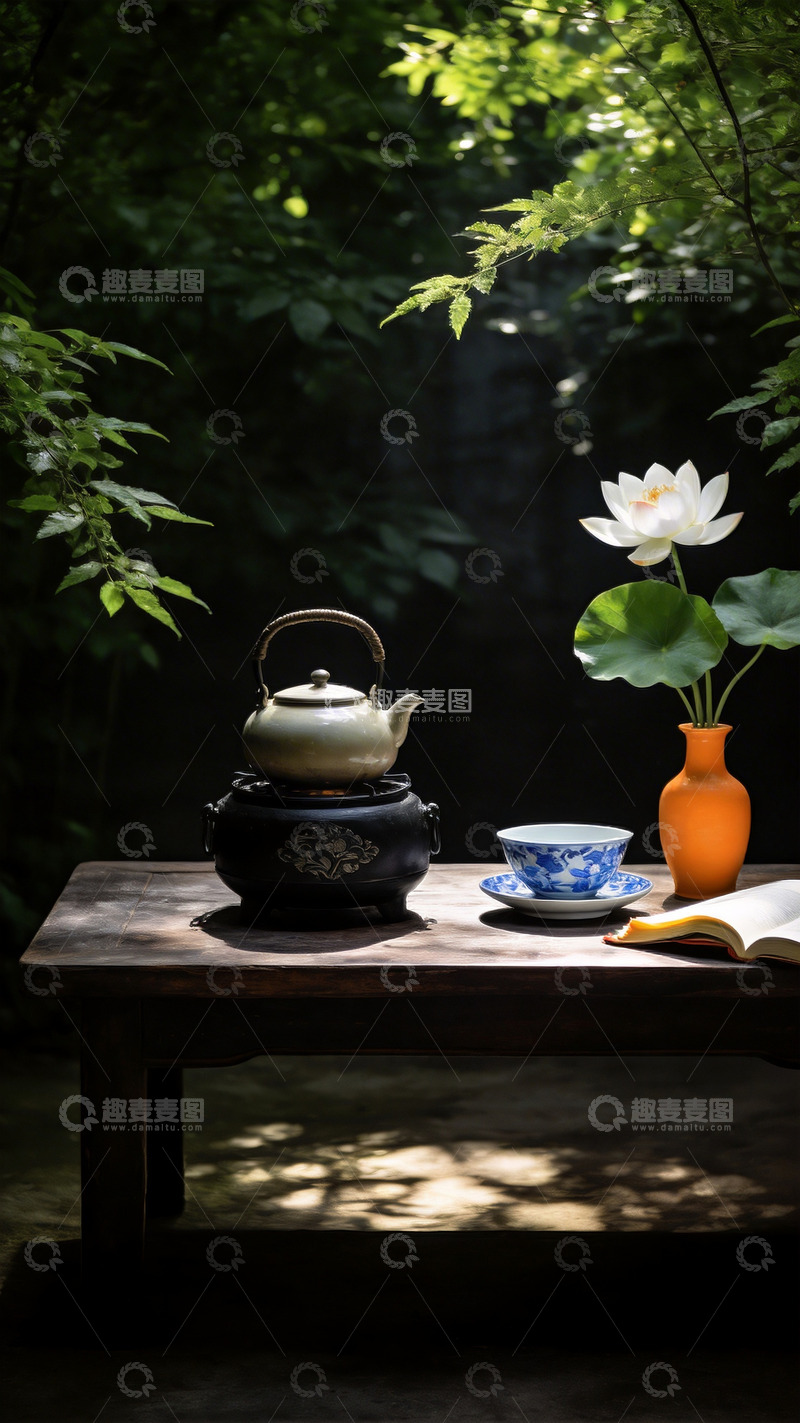 高清大图下载【趣麦麦图】禅意的沏茶场景6