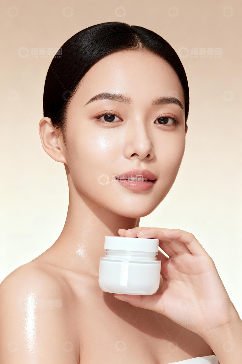 高清大图下载【趣麦麦图】高级感美妆护肤广告模特2